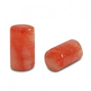 Natuursteen tube kraal 6x3mm kwarts Agate red